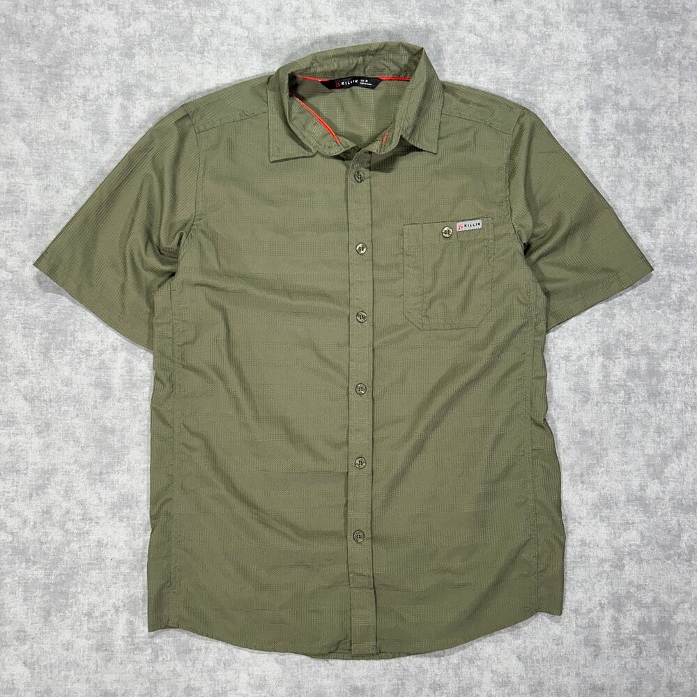 Killik lightweight breathable green outdoors summer fishing button up mens M